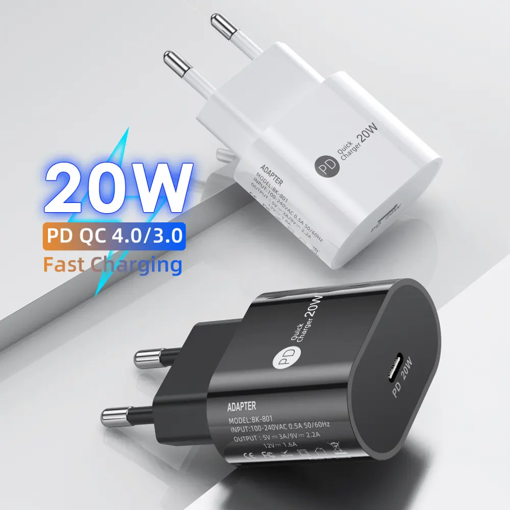 PD20W Mobile Phone Charger 9V-2.2A Type-c Interface 20W Fast