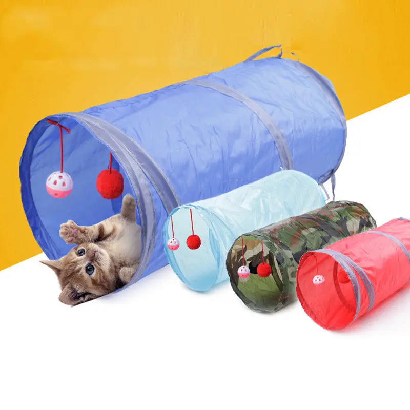 Pet Puzzle Cat Toy Collapsible Tunnel Ringing