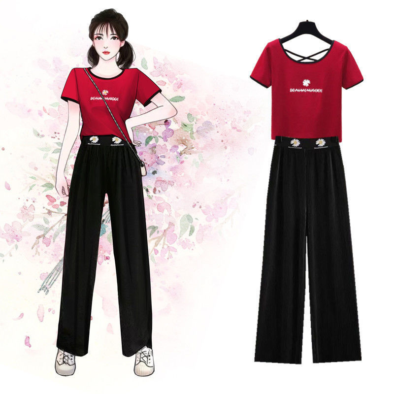 Little Daisy Halter Short Sleeve T-Shirt Women's Short Top  High Waist