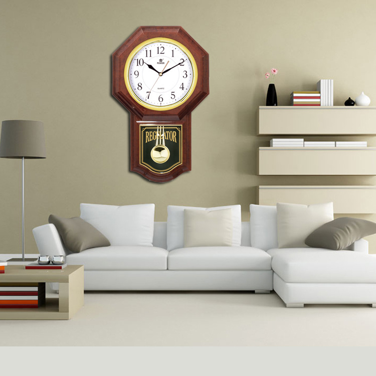 pendule en bois Pendule Murale Quartz Styles Nanum