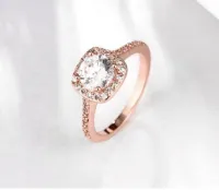Rose Gold Ring Women European And American Fashion Zircon And Diamond Jewelry - Rosegold