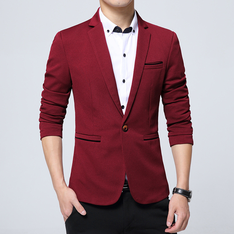 Title 4, Korean Style Small Suit Jacket Mens. Achieve a...