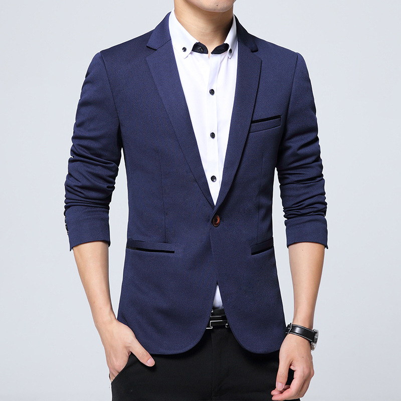 Title 5, Korean Style Small Suit Jacket Mens. Achieve a...