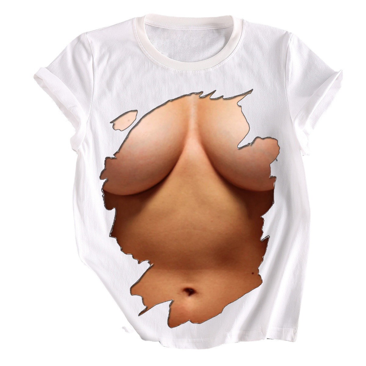 Fashion Creative Pattern Printing Short-sleeved Top