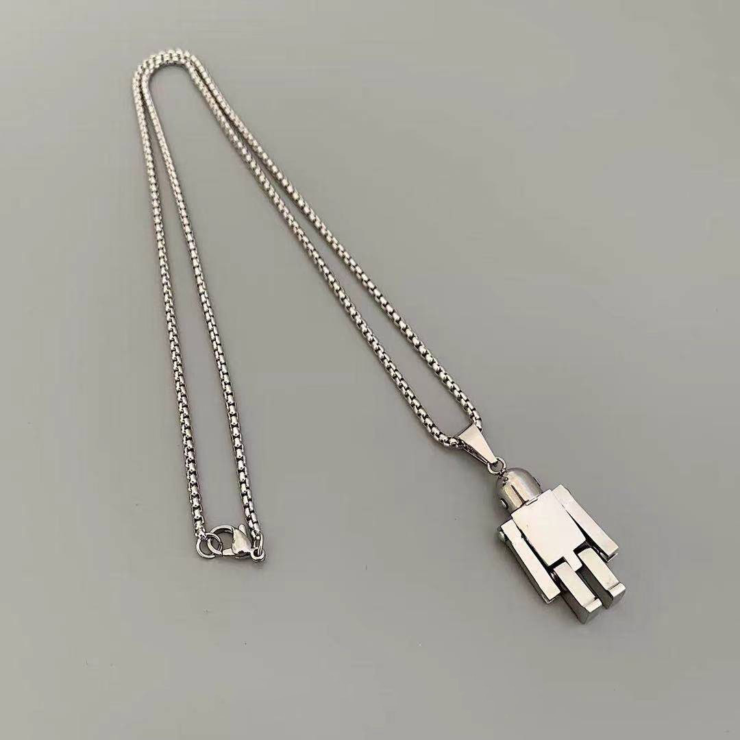 Fashion Simple Metal Robot Necklace