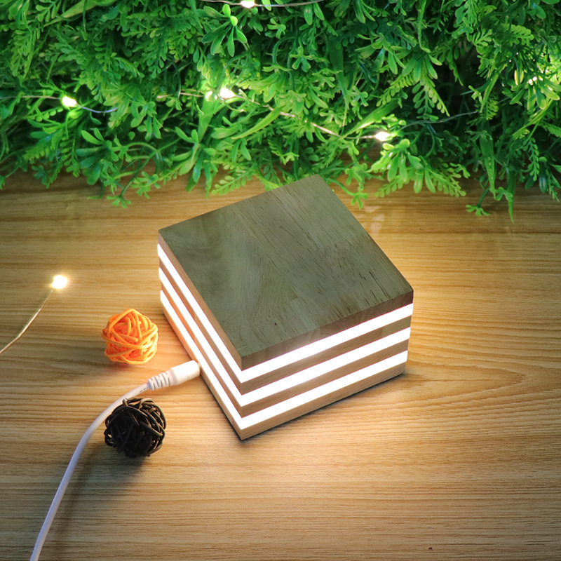 USB Wooden LED Table Lamp, picture 4 of 4