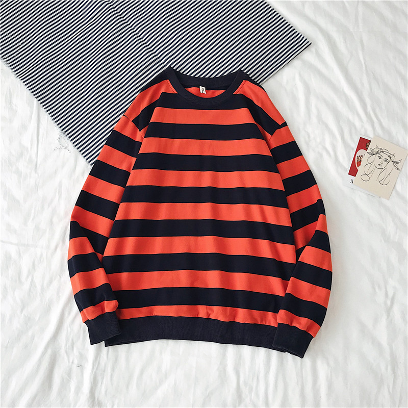 Striped Trendy Sweater Men's Hip Hop