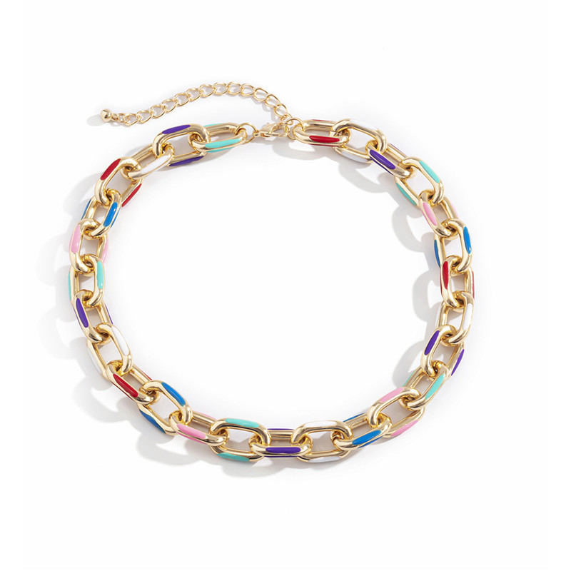 Geometric Simple Cold Wind Cross Chain Necklace