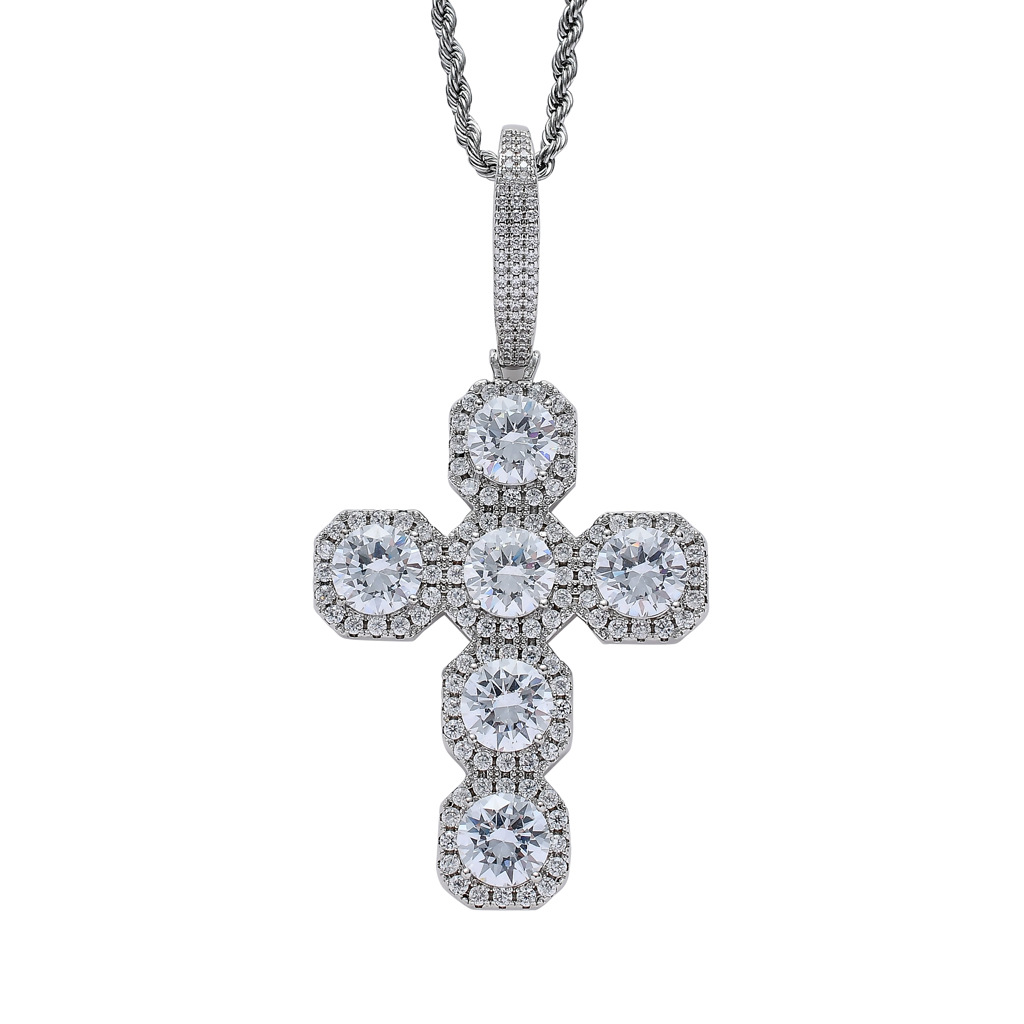 Fashion High Oversized Cross Solid Pendant