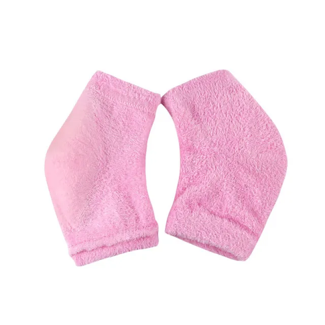 Heel Socks Comfortable Feather Yarn SPA Essential Oil Socks Pink - Shop at LoveMi