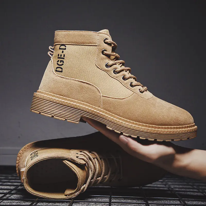 New Lace Up Casual Round-toe Flat Heel Martin Boots Tooling Boots