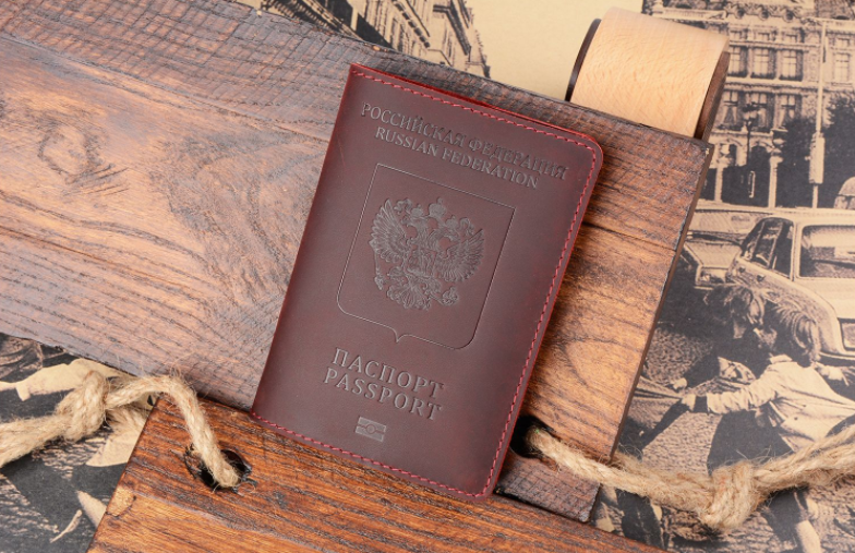 Passport Holder Layer Cowhide Retro Boarding Pass Wallet Card Case Passport Book
