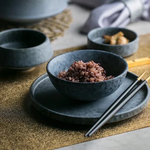 Ceramic Tableware Steak Plate Bowl Rice
