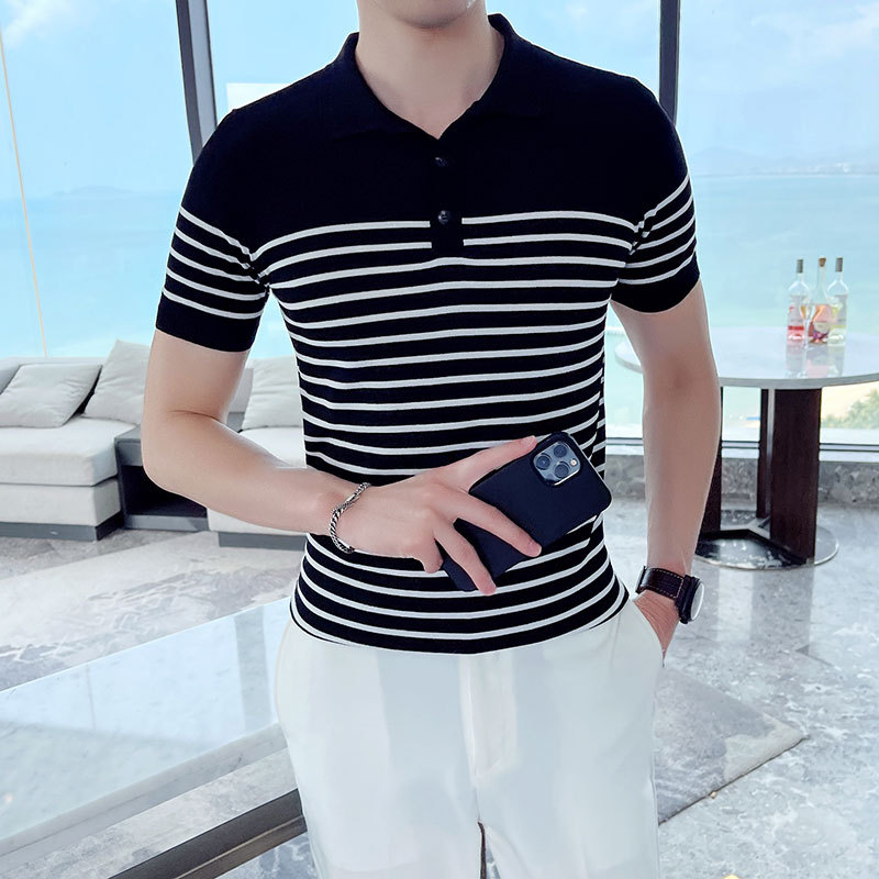 Striped Cotton Casual T-shirt