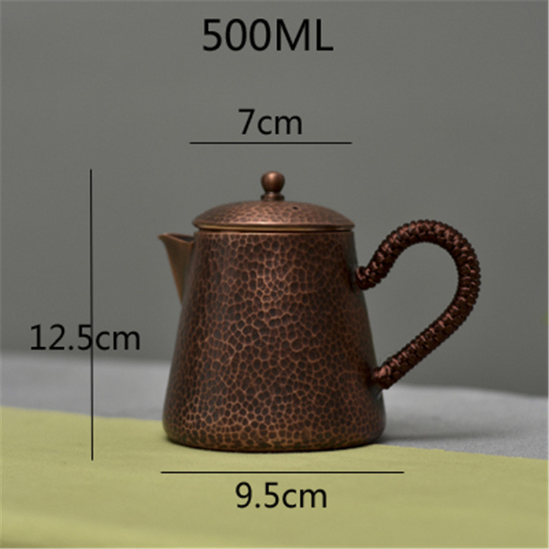 Handmade small copper teapot pure copper teapot making