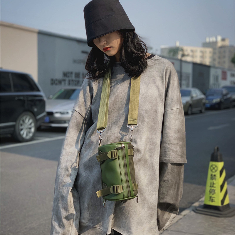 Cylinder Messenger Bag Fashion Brand Shoulder Bag Street