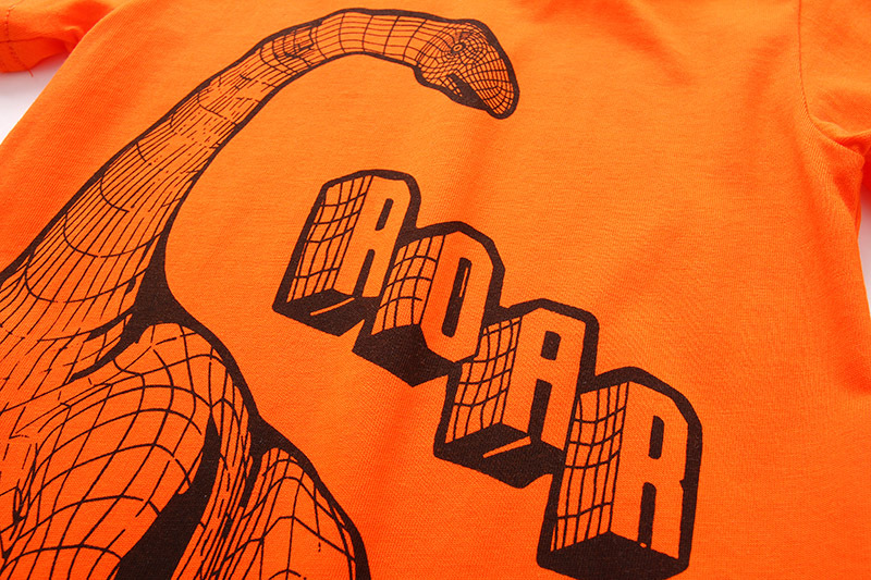 تيشيرت أطفال قطني بياقة دائرية وأكمام قصيرة