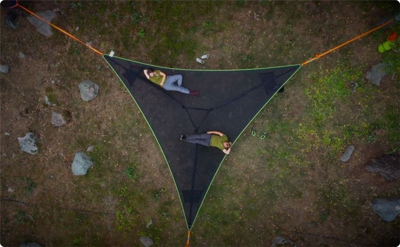 Hamac de camping triangulaire multi-personnes en fibre de carbone 5