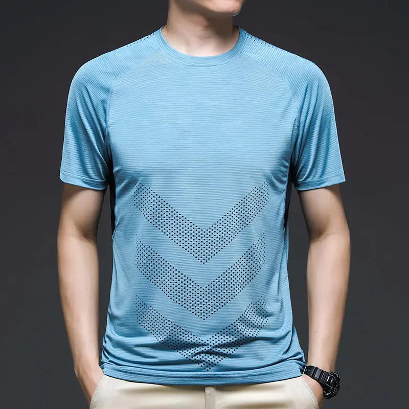 Ice Silk Short Sleeve Summer Running Men''s