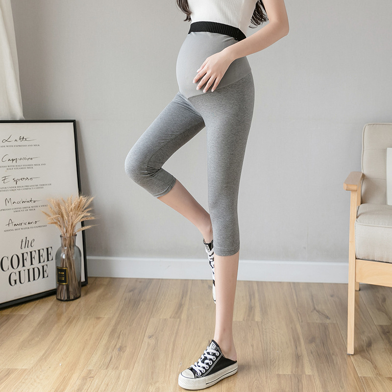  Maternity Summer Thin Maternity Cropped Trousers