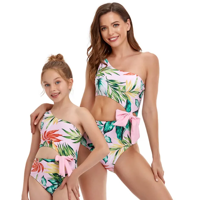 Hi Fish Parent child One piece Swimsuit Pink - Shop at LoveMi