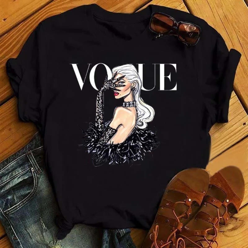 Title 12, Ladies Summer Fashion Casual Cute Cartoon Print...