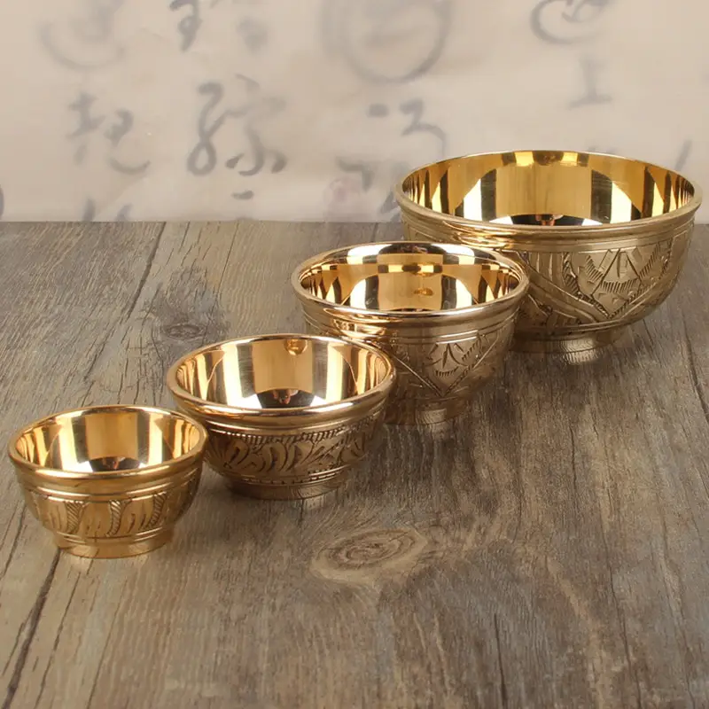 Copper Teacup Master Cup Single Cup Kung Fu Teacup Retro Pure Copper Tea Bowl