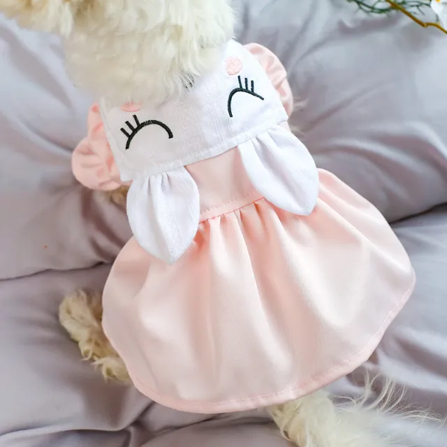 Spring And Summer New Product Sleepy Bunny Skirt Rabbit Ears Princess Dress Pink - Shop at LoveMi
