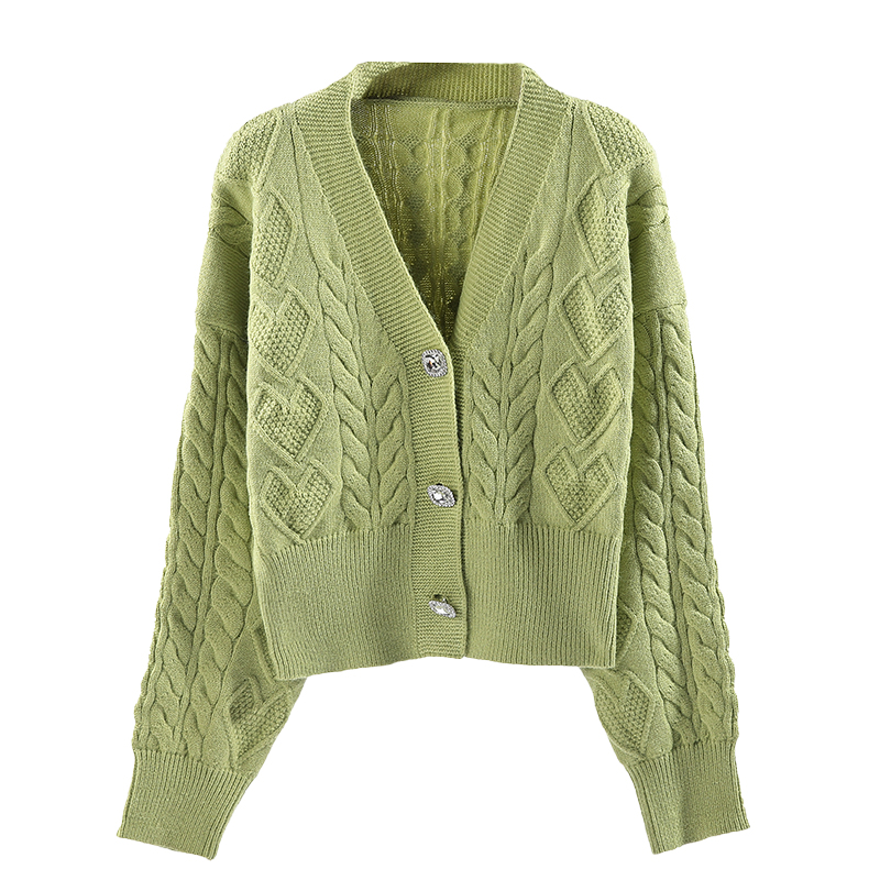 Short V-neck Loose Waist Casual Student Sweater