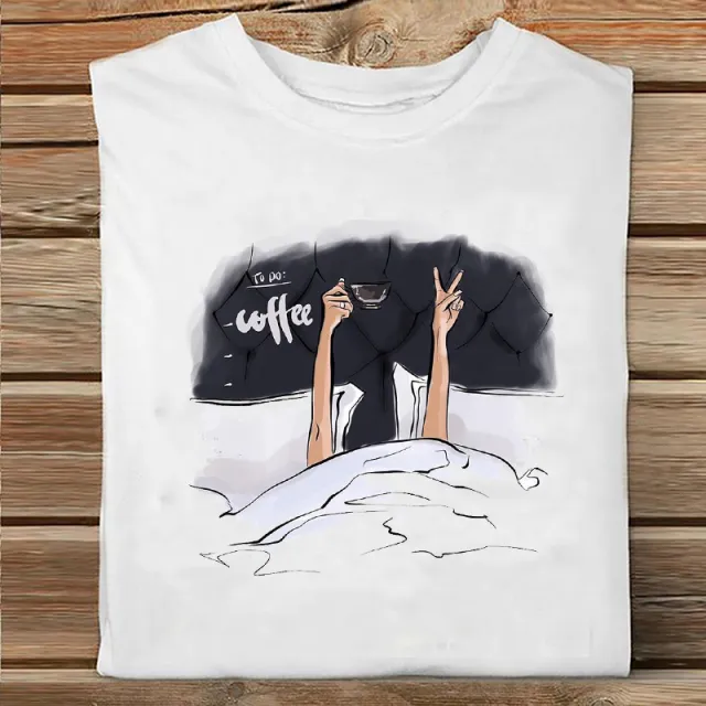 Ladies Summer Fashion Casual Cute Cartoon Print Short Sleeve 8.Style - Shop at LoveMi