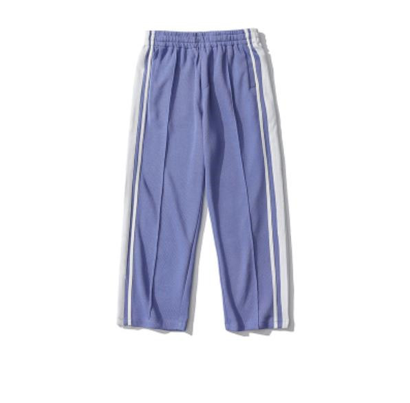 Tide Brand Street Side Stripes Stitching Straight Wide-leg Pants
