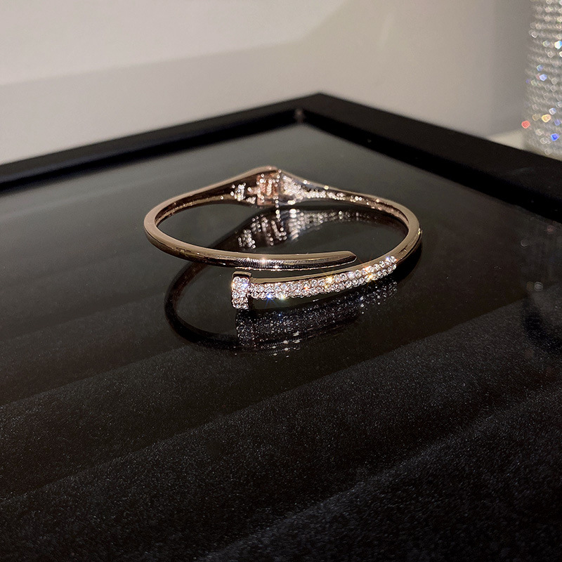 Korean Fashion Simple Personality Trendy Bracelet With Diamonds