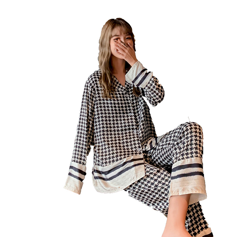 Title 3, Ice Silk Houndstooth Pajamas Women