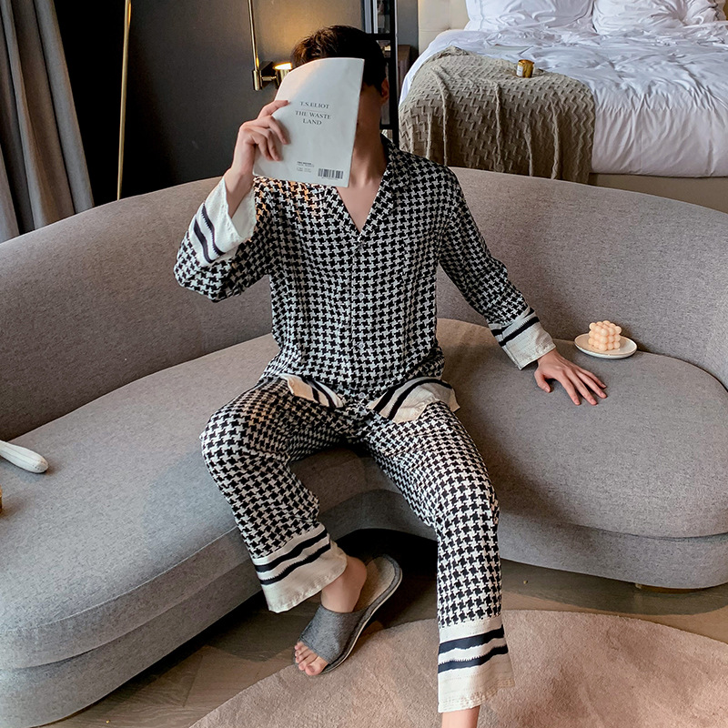 Title 5, Ice Silk Houndstooth Pajamas Women