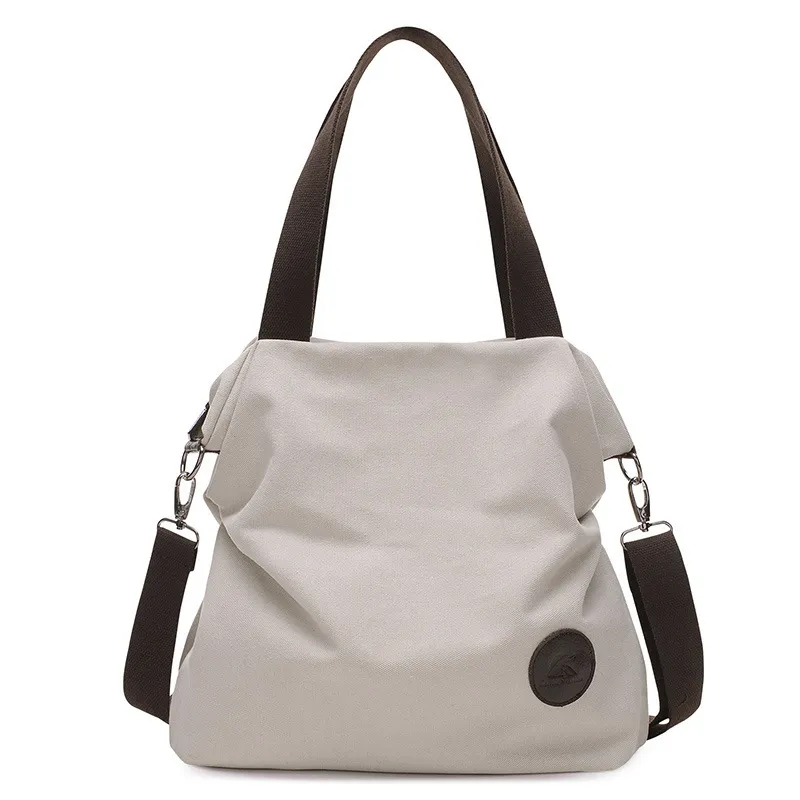 Ladies Handbag Canvas Bag - Cream