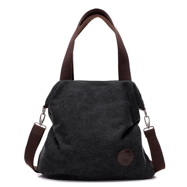 Ladies Handbag Canvas Bag Black - Shop at LoveMi