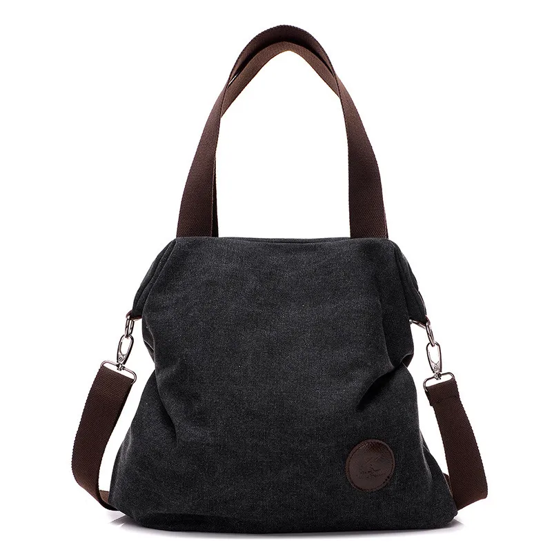 Ladies Handbag Canvas Bag - Black