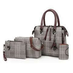 Women's Mother Bag Four-piece Handbag - Grey - View 1