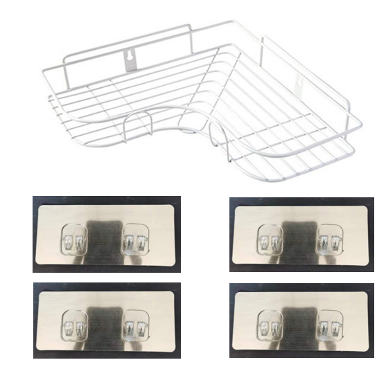 Настенная полка для хранения в ванной комнате без перфорации, кухонная угловая полка, бытовой штатив