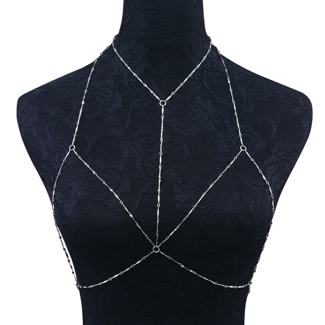 Sexy Trendy Girl Nightclub Body Clothing Chain Handmade Chest Chain Necklace