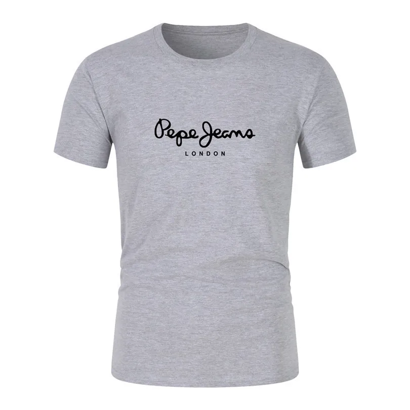 Summer Print Short Sleeve T Shirt For Men And Women - Grey