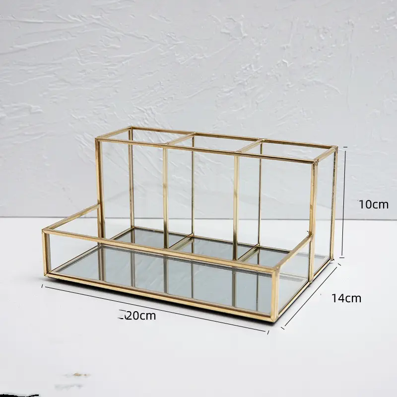 Glass Makeup Organizer Bathroom Cosmetic