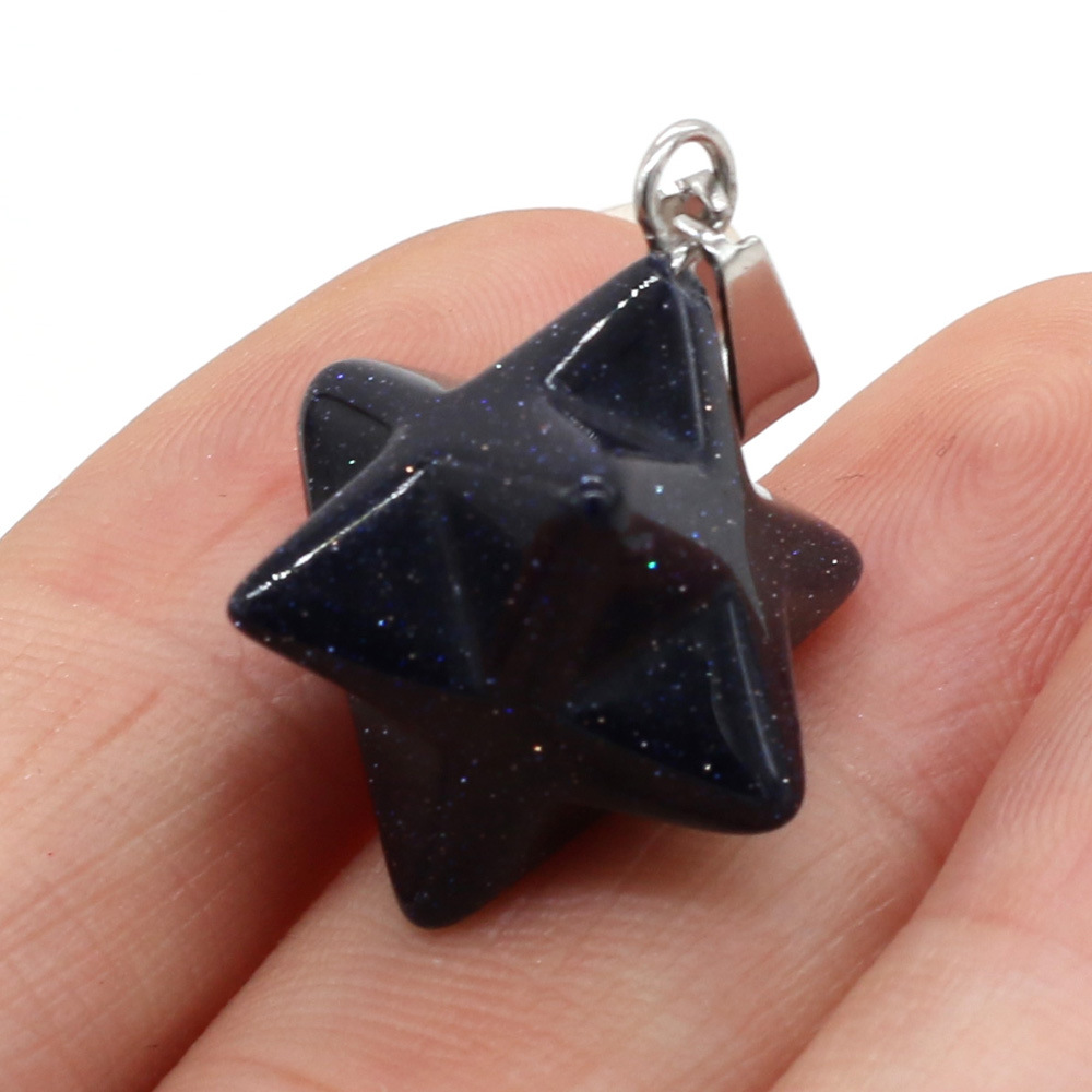 Exquisite Natural Stone Thorn Ball Semi Gem Pendant