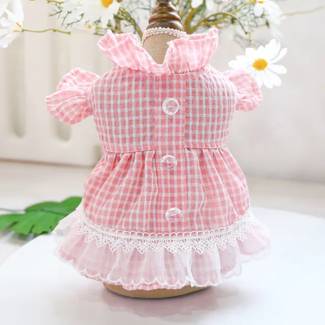 Summer Floral Dress Princess Lace Flower Dog Clothes Color F - Shop at LoveMi