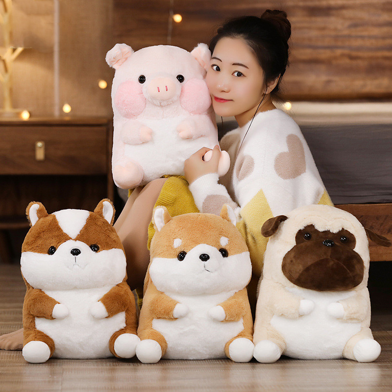Plush Animals Backpacks Kids Stuffed Backpack Dog Pig Shiba Inu Plush School Bag
