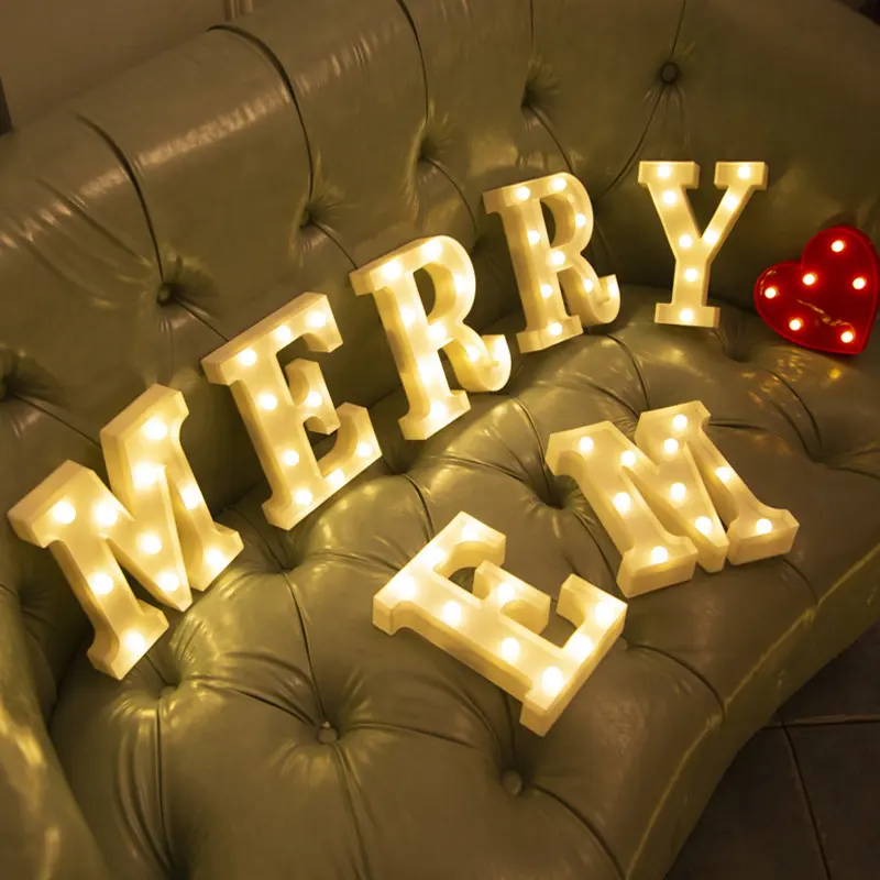 Luminous LED Letter Number Night Light English Alphabet Battery