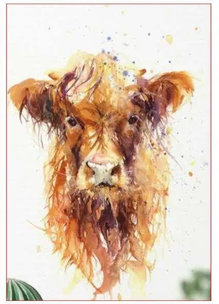 Baby Cow DIY Painting By Numbers Kit No Frame - Shop at LoveMi