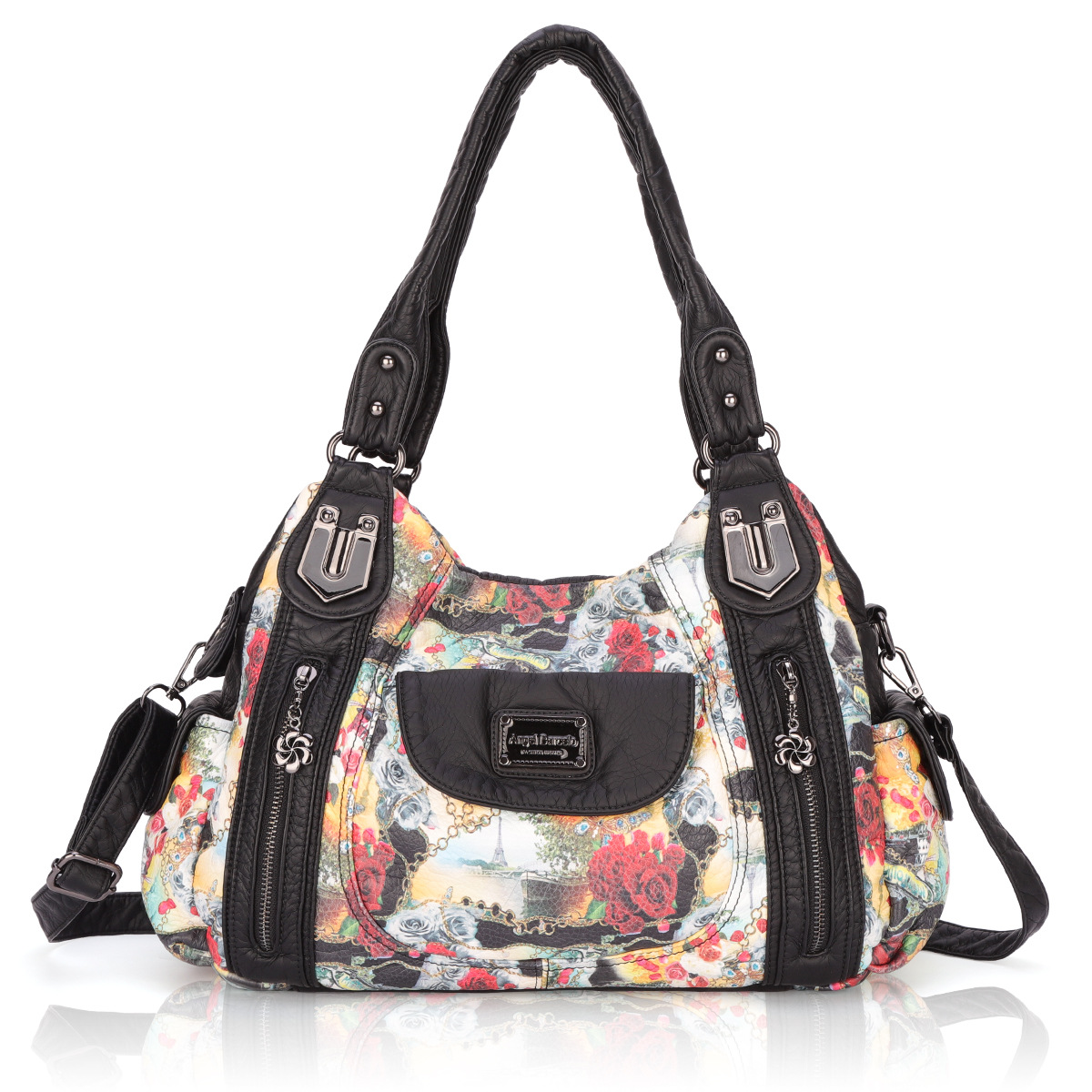 Women’s Bags Printing Ladies Handbags Soft Leather Shoulder Messenger Bag