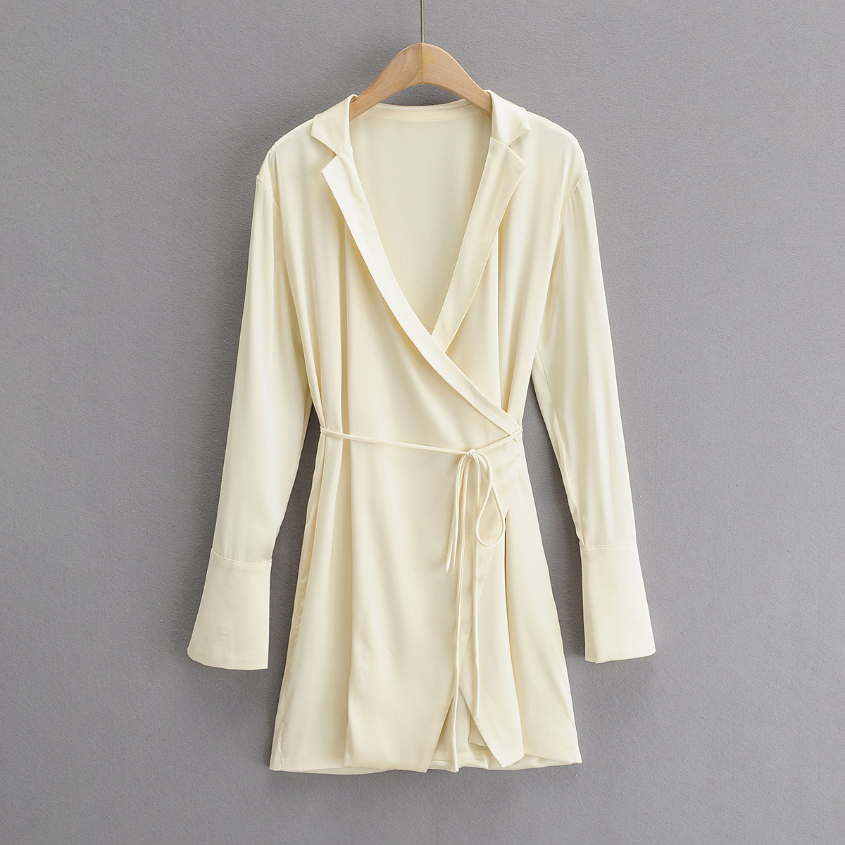 Dress Korean Light Mature Sexy Suit Collar Long Sleeve Shirt Dress