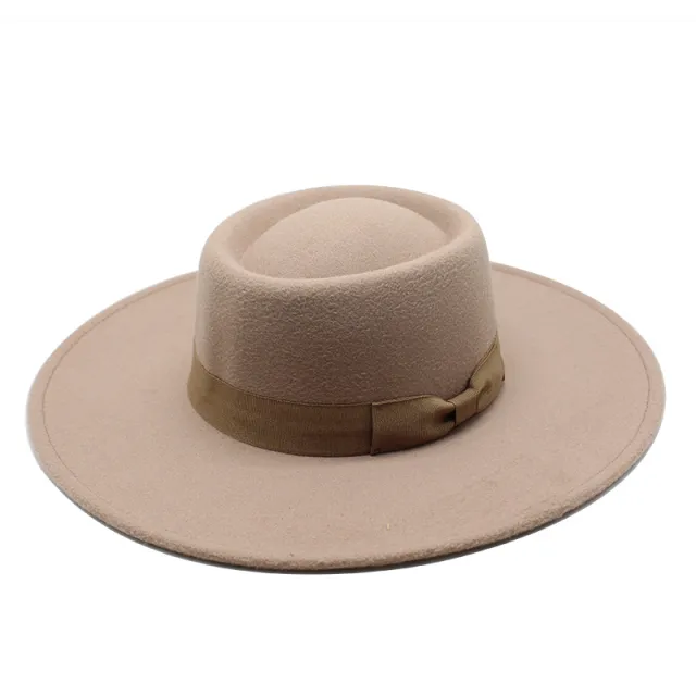 Woolen Cloth 9.5cm Big Eaves Jazz Ceremony Grey - Shop at LoveMi